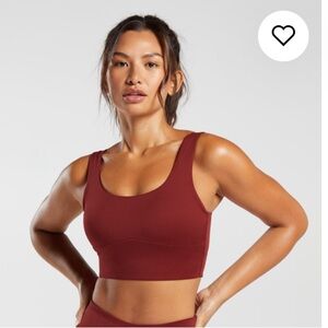 LONGLINE SPORTS BRA dark red